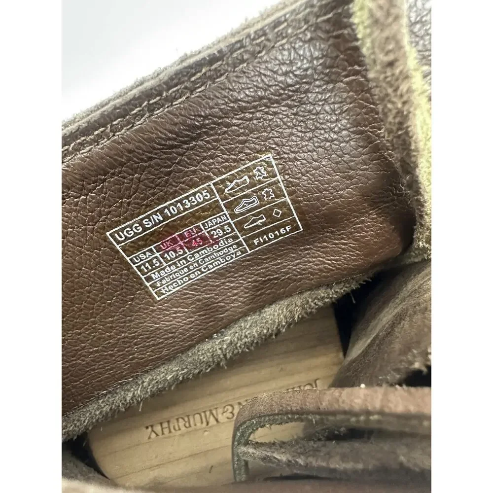 UGG Lamont Leather Chukka Boots Men's 11.5 Chestnut Brown Laced Shoes Uggs - Picture 10 of 12